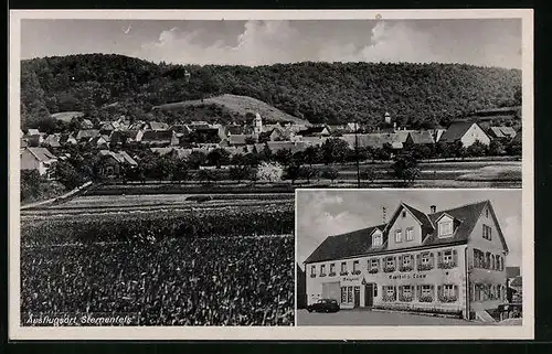 AK Sternenfels, Totalansicht mit Gasthaus zum Lamm