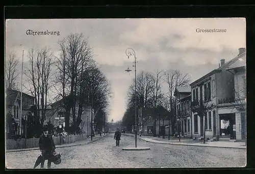 AK Ahrensburg, Grossestrasse mit Geschäften