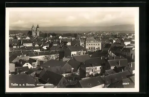 AK Tulln a. d. Donau, Niederdonau, Teilansicht mit Kirche