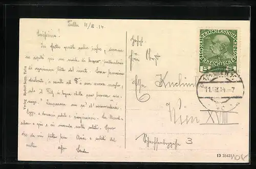 AK Tulln a. Donau, Teilansicht mit Kirche