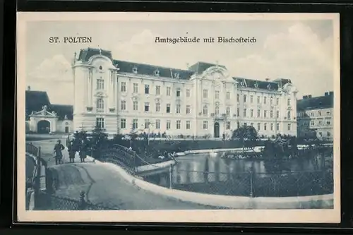 AK St. Pölten, Amtsgebäude mit Bischofteich