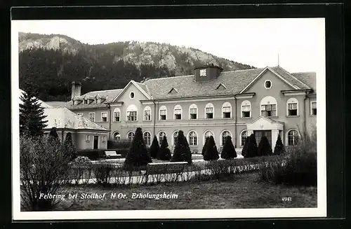 AK Felbring b. Stollhof, Erholungsheim mit Park