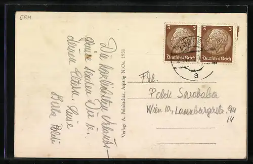 AK Zöbern, Panorama mit Kirche