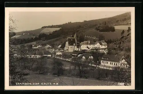 AK Edlitz, Ortsansicht mit Kirche