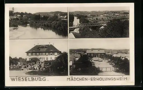 AK Wieselburg, Mädchen-Erholungsheim, Totalansicht aus der Ferne