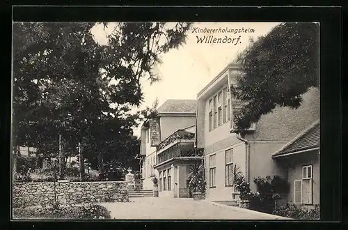 AK Willendorf, Strassenpartie am Kindererholungsheim