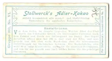 Sammelbild Stollwerck`s Adler-Kakao, Basteibrücke