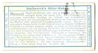 Sammelbild Stollwerck`s Adler-Kakao, Menzel