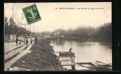 AK Saint-Maur, La Marne au Quai de la Pie