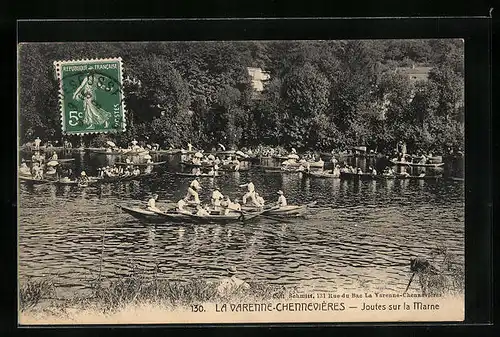 AK La Varenne-Chennevières, Joutes sur la Marne