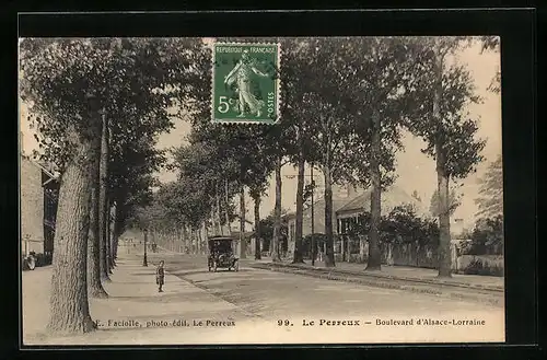 AK Le Perreux, Boulevard d`Alsace-Lorraine