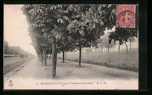 AK Maisons-Alfort, L`Avenue et le Fort