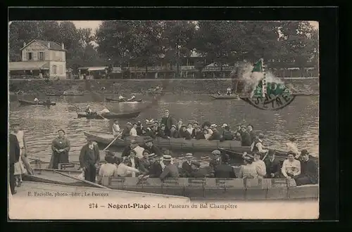 AK Nogent-Plage, Les Passeurs du Bal Champetre