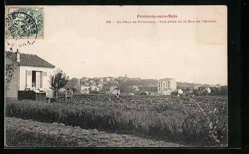 AK Fontenay-sous-Bois, Vue prise de la Rue de l`Avenir