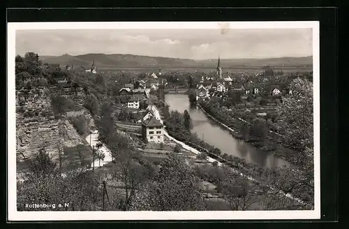 AK Rottenburg am Neckar, Totalansicht aus der Vogelschau