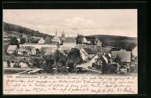 AK Bebenhausen, Ortsansicht aus der Vogelschau