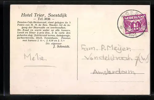 AK Soestdijk, Hotel Trier