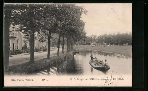 AK De Bilt, Grift, langs het Wilhelminapark