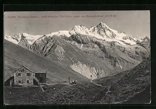 AK Kals-Matreier-Törl Hütte, Berghütte gegen den Grossglockner