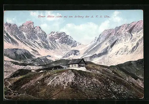AK Ulmer Hütte, Berghütte am Arlberg der A. V. S. Ulm