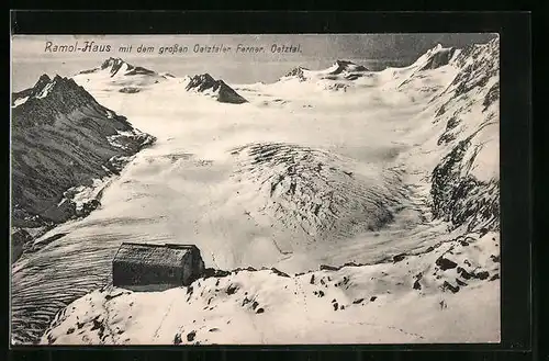 AK Ramol-Haus, Berghütte mit dem grossen Oetztaler Ferner