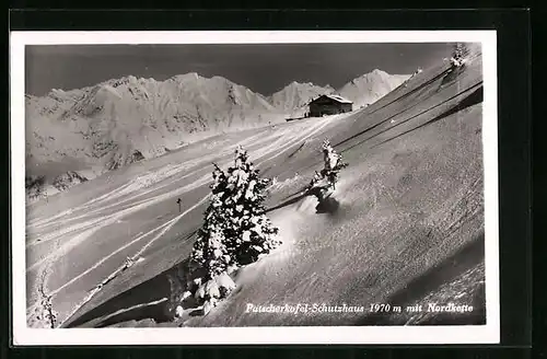 AK Patscherkofel-Schutzhaus, Berghütte mit Nordkette