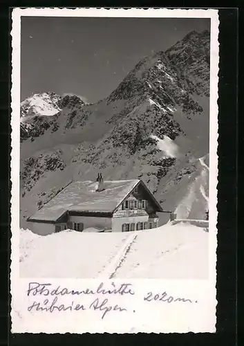 AK Potsdamer Hütte, Berghütte in den Stubaier Alpen