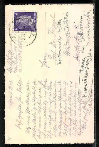 AK Unterkunftshaus Hinterbärenbad, Berghütte vor Gipfelpanorama