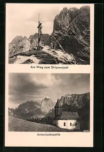 AK Stripsenjochhaus, Berghütte am Stripsenjoch, Antoniuskapelle