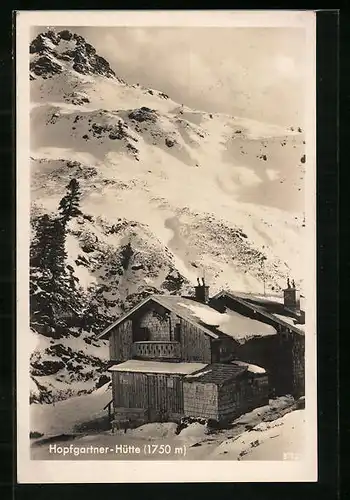 AK Hopfgartner-Hütte, Berghütte im Winter