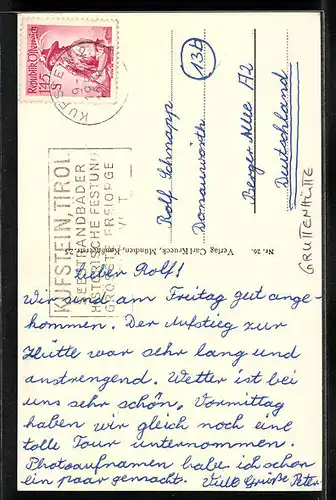 AK Gruttenhütte, Berghütte mit Gipfelpanorama