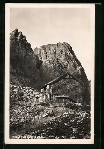 AK Karlsbader Hütte, Berghütte mit Teplitzerspitze
