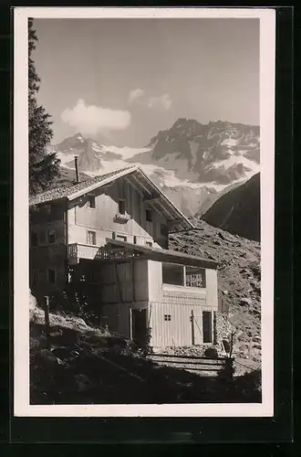 AK Grünewandhütte, Berghütte mit Grünewandspitze