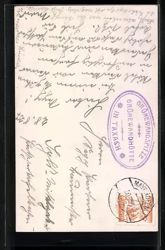 AK Grünewandhütte, Berghütte mit Grünewandspitze