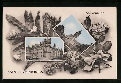 AK Saint-Symphorien, le Chateau, l'Eglise