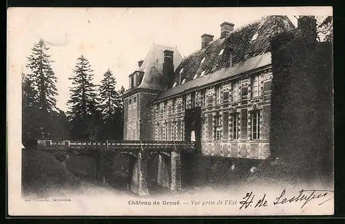 AK Droué, le Chateau, vue prise de l'Est