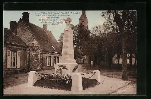 AK Tremblay-le-Vicomte, Monument éléve à la Mémoire des Enfants