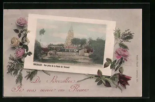 AK Brezolles, vue prise de la Route de Verneuil