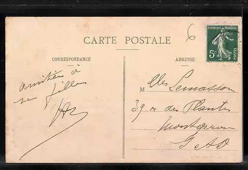 AK Lèves, Vue prise dans la Prairie du Moulin