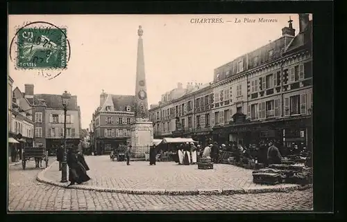 AK Chartres, la Place Marceau