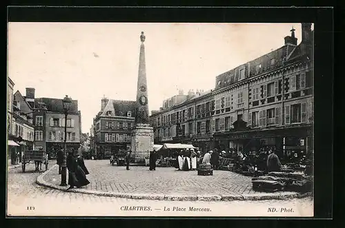 AK Chartres, la Place Marceau