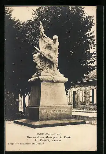 AK Jouy, Monument aux Morts pour la Patrie