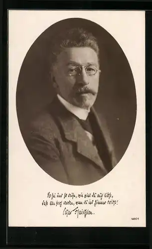 AK Portrait des Schriftstellers Cäsar Fleischlen