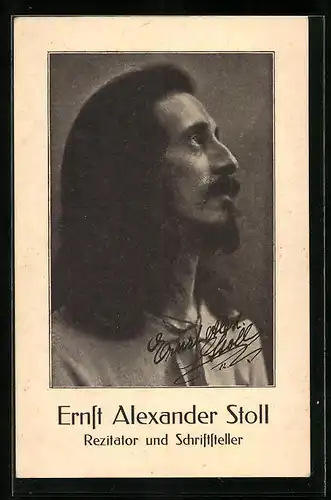 AK Rezitator und Schriftsteller Ernst Alexander Stoll