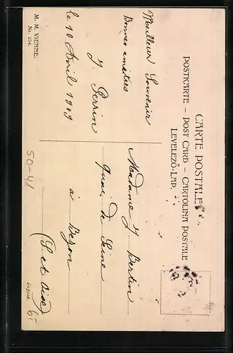 Künstler-AK Dackel plündert das Osternest