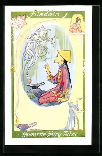 Künstler-AK sign. L. R. Steele: Favourite Fairy Tales: Aladdin