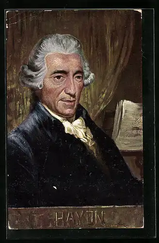 Künstler-AK Portrait des Komponisten Haydn