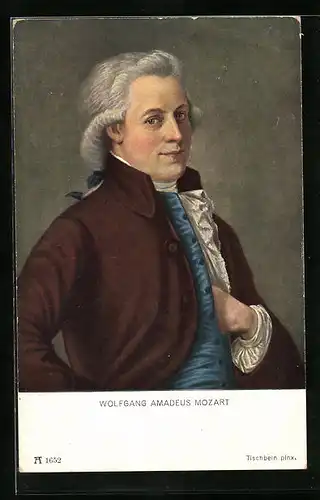 Künstler-AK Portrait Wolfgang Amadeus Mozart