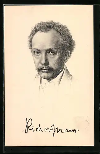 Künstler-AK Portrait des Komponisten Richard Strauss