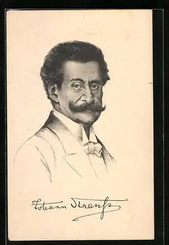 Künstler-AK Walzer- und Operettenkomponist Johann Strauss